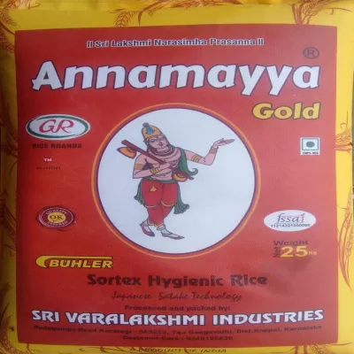 Annamayya Gold Sona Masoori Raw Rice 1yr old 26kg  (min ord,4bag)          